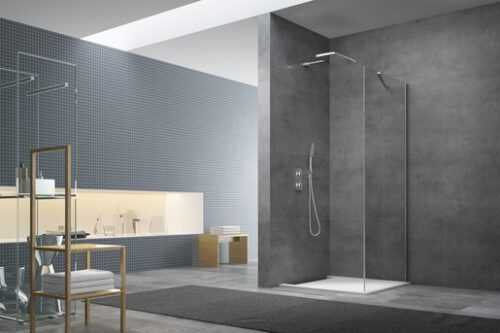 Boční zástěna ke sprchovým dveřím 90x195 cm Swiss Aqua Technologies SK chrom lesklý SIKOSTENASK90 Swiss Aqua Technologies