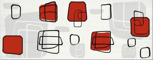 Dekor Fineza Fresh cube red 20x50 cm lesk DFRESHRE Fineza