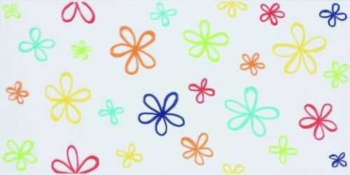 Dekor Fineza Happy mix barev Flower 20x40 cm mat DHAP40FL Fineza
