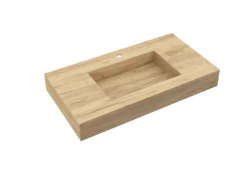 Deska se zabudovaným umyvadlem Salgar Compakt 90x12x51 cm dub afrika 25453 Salgar