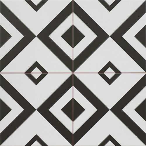 Dlažba Peronda FS Patchworks Brixton černobílá 45x45 cm mat BRIXTON45 Peronda