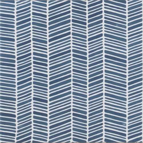 Dlažba Tonalite Aquarel navy blu cream stripe 15X15 cm mat AQUCHENC Tonalite