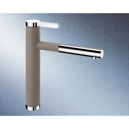 Dřezová baterie Blanco LINEE - S s vytahovací sprškou tartufo/chrom 518446 Blanco