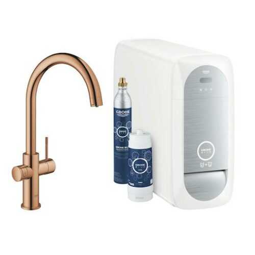 Dřezová baterie Grohe Blue Home s filtrem Warm Sunset 31455DA1 Grohe