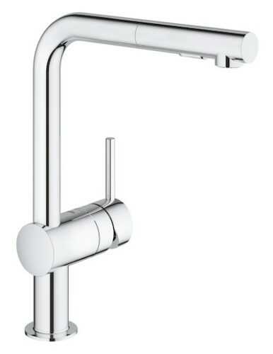 Dřezová baterie Grohe Minta s vytahovací sprškou chrom 30274000 Grohe