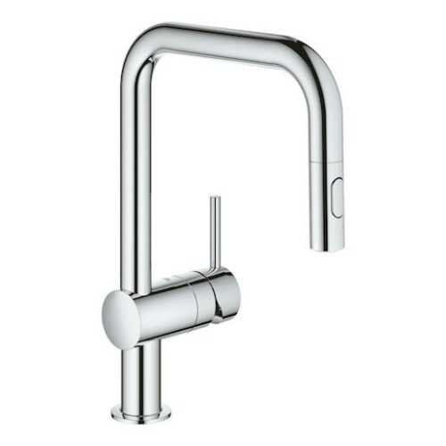 Dřezová baterie Grohe Minta s vytahovací sprškou chrom 32322002 Grohe