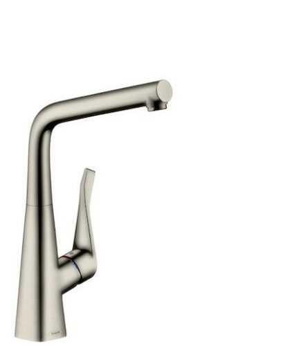 Dřezová baterie Hansgrohe Metris M71 s otočným raménkem vzhled nerezu 14822800 Hansgrohe