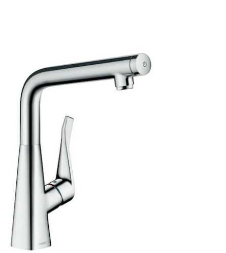 Dřezová baterie Hansgrohe Metris Select M71 s otočným raménkem chrom 14883000 Hansgrohe