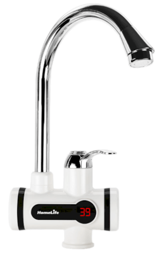 Dřezová baterie Homelife Digiterm s elektrickým ohřevem vody bílá/chrom HY30-08 Homelife