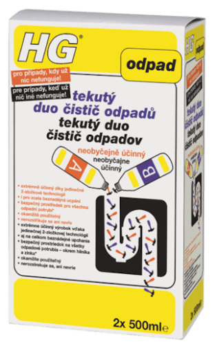 HG Tekutý DUO čistič odpadů 2x500ml HGTDCO HG