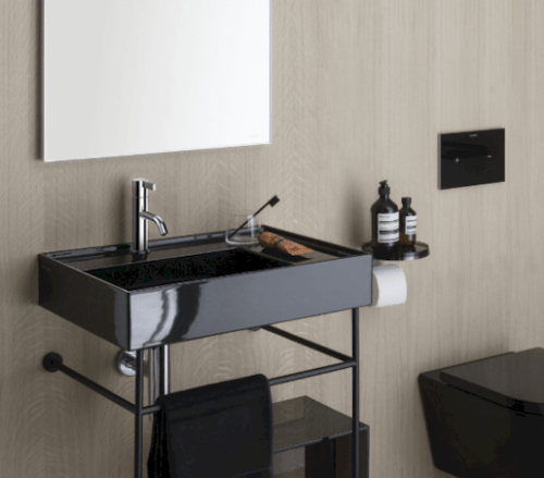 KARTELL držák ručníků 60 cm černá mat H3853354500001 Laufen