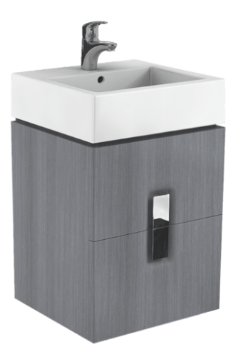 Koupelnová skříňka pod umyvadlo Kolo Twins 50x46x57 cm grafit stříbrný 89490000 Kolo