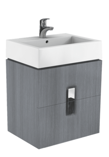 Koupelnová skříňka pod umyvadlo Kolo Twins 60x46x57 cm grafit stříbrný 89493000 Kolo