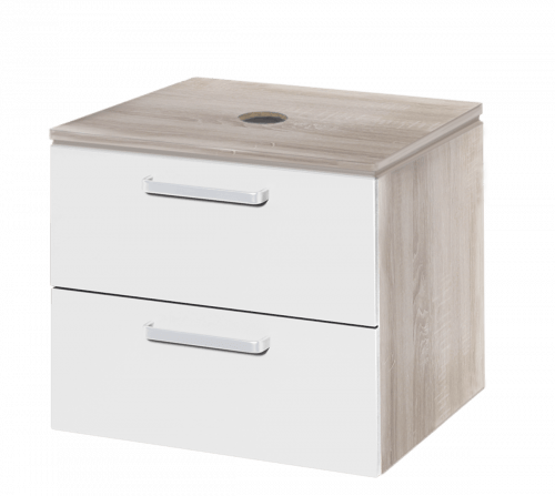 Koupelnová skříňka pod umyvadlo Naturel Vario Dekor 54x45 cm bílá VARIODESK60ZDBBL Naturel