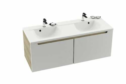 Koupelnová skříňka pod umyvadlo Ravak Classic 130x49 cm latte/bílá X000000943 Ravak
