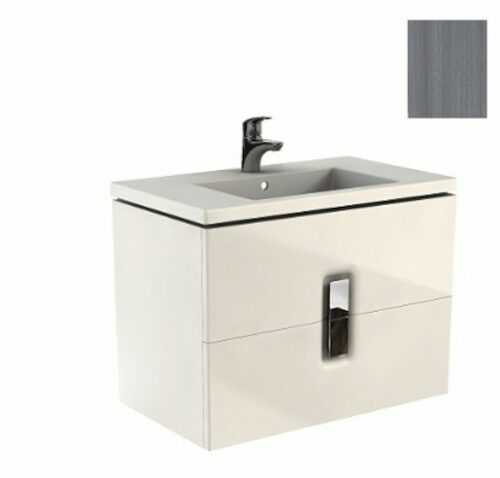 Koupelnová skříňka s umyvadlem Kolo Twins 80x60 cm grafit stříbrný SIKONKOTW802SG Kolo
