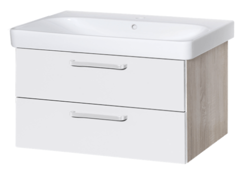 Koupelnová skříňka s umyvadlem Naturel Vario Dekor 90x48 cm bílá VARIO90ZDBBL Naturel