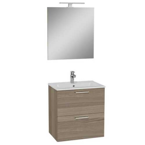 Koupelnová skříňka s umyvadlem zrcadlem a osvětlením Vitra Mia 59x61x39