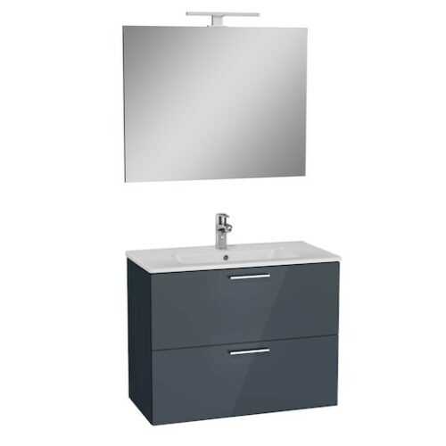 Koupelnová skříňka s umyvadlem zrcadlem a osvětlením Vitra Mia 79x61x39