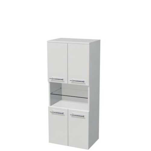 Koupelnová skříňka vysoká Naturel Ratio 50x122x35 cm bílá lesk SS50OP4D9016G Naturel