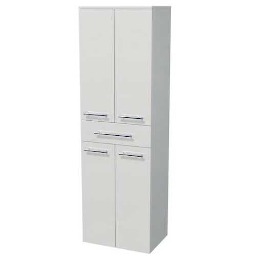 Koupelnová skříňka vysoká Naturel Ratio 50x162x35 cm bílá lesk SV501Z4D9016G Naturel