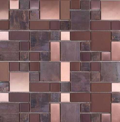 Měděná mozaika Premium Mosaic Stone metalická hnědá 30x30 cm mat / lesk MOS4823CO Premium Mosaic Stone