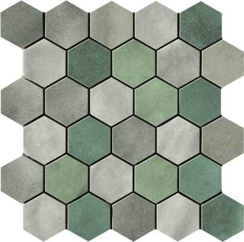 Mozaika Cir Materia Prima mix green hexagon 27x27 cm lesk 10699201 Cir