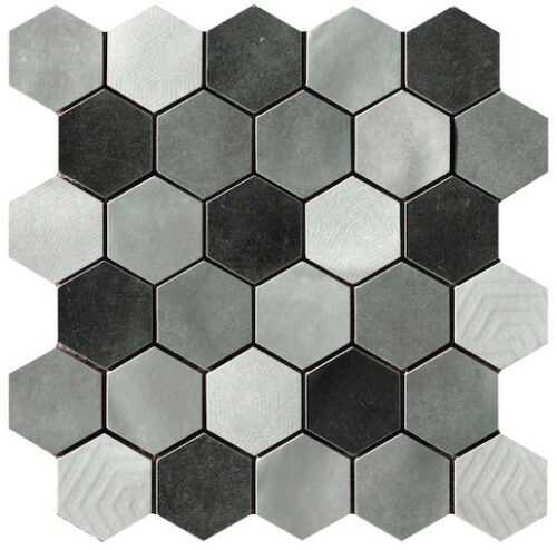 Mozaika Cir Materia Prima mix grey hexagon 27x27 cm lesk 10699211 Cir
