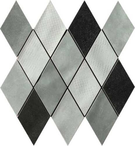 Mozaika Cir Materia Prima mix grey rombo 25x25 cm lesk 1069907 Cir