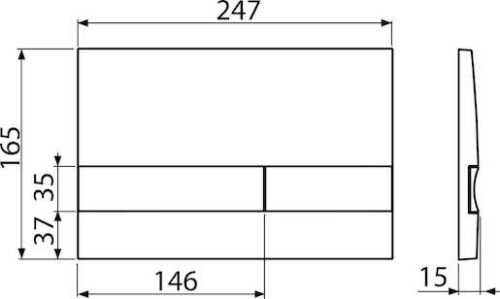 Ovládací tlačítko Alcaplast plast černá - M1728-5 Alcaplast