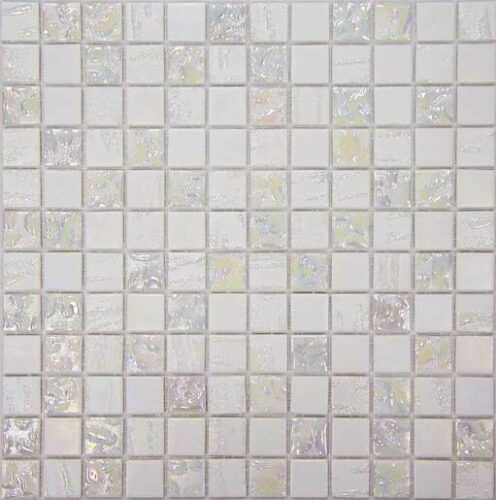 Skleněná mozaika Mosavit Trendy blanco 30x30 cm mat / lesk TRENDYBL Mosavit