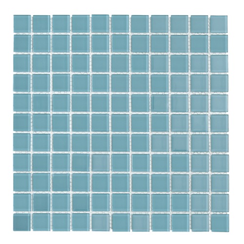 Skleněná mozaika Premium Mosaic tyrkysová 30x30 cm lesk MOS25TU Premium Mosaic