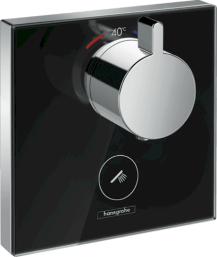 Sprchová baterie Hansgrohe Showerselect Glass bez podomítkového tělesa černá/chrom 15735600 Hansgrohe