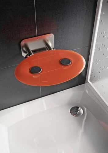 Sprchové sedátko Ravak OVO P sklopné š. 41 cm oranžová B8F0000050 Ravak