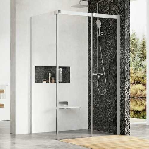 Sprchový kout čtverec 100x100x195 cm pravá Ravak Matrix chrom matný 0WPAAU00Z1 Ravak
