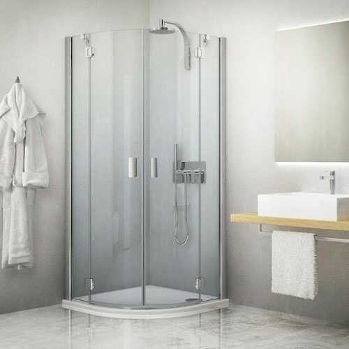 Sprchový kout čtvrtkruh 100x100x201 cm Roth Hitech Line chrom lesklý 283-1000000-06-02 Roth