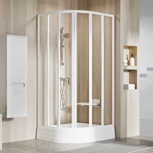 Sprchový kout čtvrtkruh 80x80x185 cm Ravak Supernova bílá 32040100Z1 Ravak
