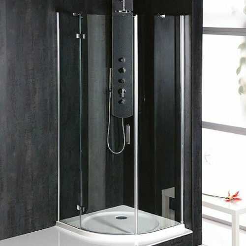 Sprchový kout čtvrtkruh 80x80x200 cm levá Polysan VITRA chrom lesklý BN2518L Polysan