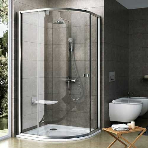 Sprchový kout čtvrtkruh 90x90x190 cm Ravak Pivot chrom matný 37677U00Z1 Ravak