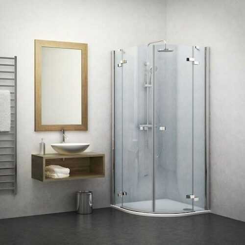 Sprchový kout čtvrtkruh 90x90x201