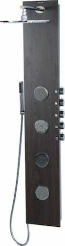 Sprchový panel Sapho 5SIDE ROUND s pákovou baterií wenge 80213 Sapho