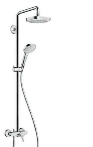 Sprchový systém Hansgrohe Croma Select E na stěnu s pákovou baterií bílá/chrom 27258400 Hansgrohe