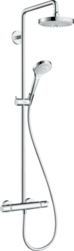 Sprchový systém Hansgrohe Croma Select S na stěnu s termostatickou baterií bílá/chrom 27254400 Hansgrohe