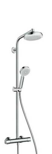 Sprchový systém Hansgrohe Crometta na stěnu s termostatickou baterií bílá/chrom 27265400 Hansgrohe