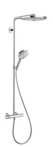 Sprchový systém Hansgrohe Raindance Select S na stěnu s termostatickou baterií bílá/chrom 27133400 Hansgrohe
