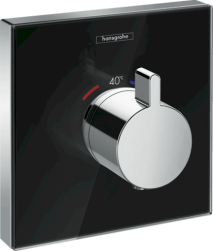Termostat Hansgrohe Showerselect Glass bez podomítkového tělesa černá/chrom 15734600 Hansgrohe