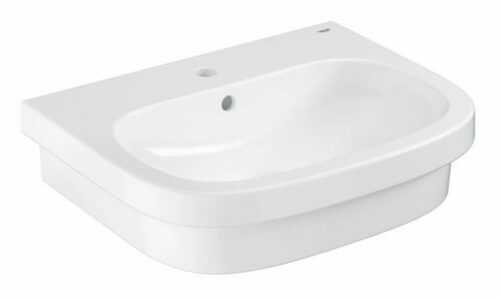Umyvadlo na desku Grohe Euro Ceramic 60x48 cm alpská bílá otvor pro baterii uprostřed 3933700H Grohe