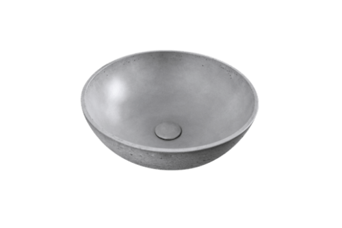 Umyvadlo na desku Triomini Cemento 42x42 cm šedá mat bez přepadu CEM4242S Triomini