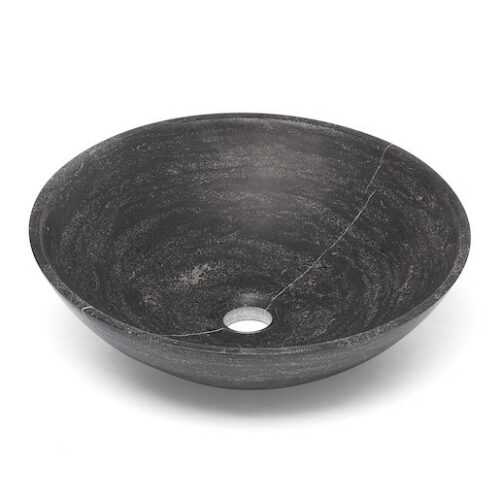 Umyvadlo na desku Triomini Lapis 40x40 cm Blue stone mat bez přepadu LA4040BS Triomini