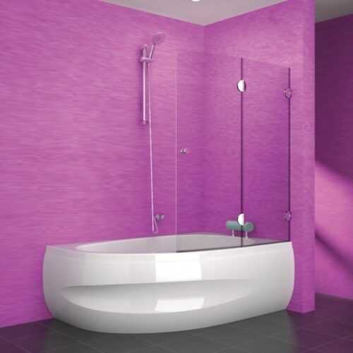 Vanová zástěna Teiko PVZKK 135x110 cm chrom V312110R52T42003 Teiko